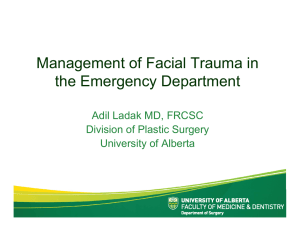 Management of Facial Trauma in the Emergency Department