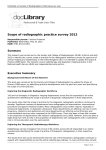 Scope of radiographic practice survey 2012