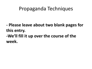 Propaganda Techniques 2015