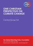 ONe ChristiaN PersPeCtive ON Climate ChaNge