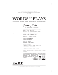 Sweeney Todd Words on Plays (2007)