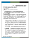 HIE Goals and Governance