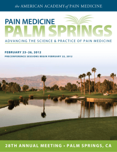 2012 Annual Meeting Brochure - American Academy of Pain Medicine