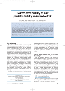 Evidence-based dentistry on laser paediatric dentistry
