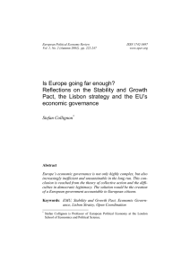 Is Europe going far enough? Reflections on the Stability and Growth