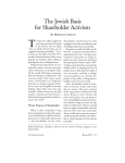 The Jewish Basis for Shareholder Activism