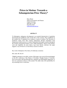 Prices in Motion: Towards a Schumpeterian Price Theory*