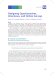 Designing Questionnaires, Interviews, and Online Surveys