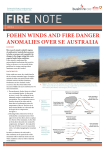 Foehn winds and Fire danger anomalies over se