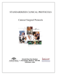 STANDARDIZED CLINICAL PROTOCOLS Cataract Surgical Protocols