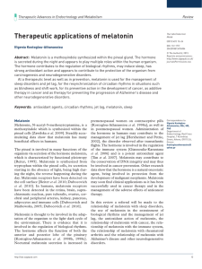 Therapeutic applications of melatonin