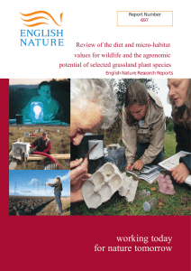 Review of the diet and micro-habitat values for wildlife and the