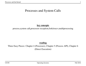 Processes and System Calls