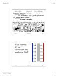 What happens if I put a conductor into an electric field?