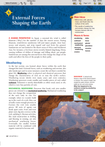 External Forces Shaping the Earth