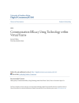 Communication Efficacy Using Technology within Virtual Teams