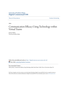 Communication Efficacy Using Technology within Virtual Teams