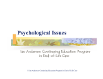 Psychological Issues - CPD University of Toronto
