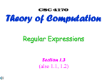 Regular expressions - Villanova Computer Science
