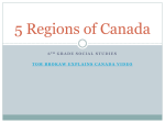 5 Regions of Canada - Westport Montessori