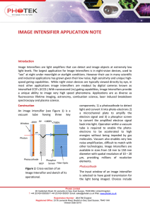 IMAGE INTENSIFIER APPLICATION NOTE