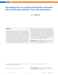 The waiting time for inducing orthodontic movement after endodontic