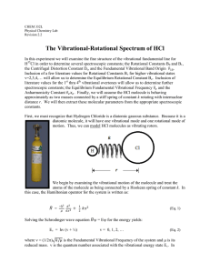 The Vibrational-Rotational Spectrum of HCl