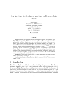 New algorithm for the discrete logarithm problem on elliptic curves