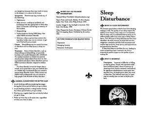 Sleep Disturbance