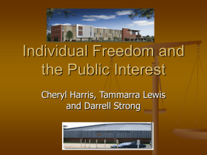 Individual Freedom and the Public Interest - Cheryl L. Harris