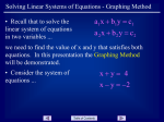 Solving Linear Systems: Graphing Method