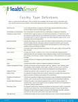 Facility Type Definitions - HealthSmart Provider Lookup
