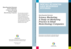 Science Marketing: A Study on Marketing Practice in Small