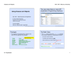 Using Classes and Objects - Villanova Computer Science