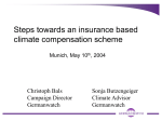 Steps towards an insurance based climate compensation scheme