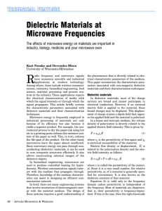 Dielectric Materials at Microwave Frequencies