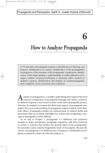 How to analyse propaganda