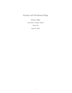 Artinian and Noetherian Rings
