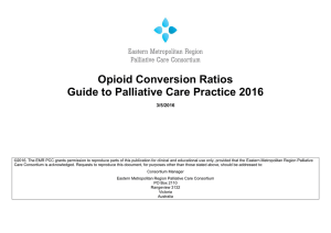 Opioid conversion ratios - Guide to Palliative Care Practice 2016 (3