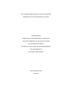 GLUCOCORTICOIDS INCREASE CNS INFLAMMATION