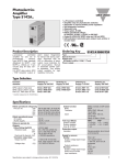 Photoelectrics Amplifier Type S142A..