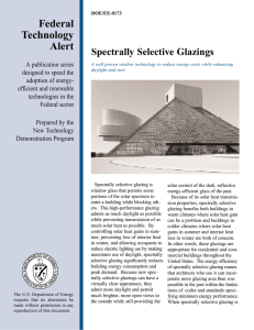 FEMP-FTA--Spectrally Selective Glazings, DOE/EE-0173