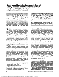 Respiratory Muscle Performance in Normal Elderly Subjects and