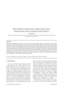 Bose-Einstein condensation in dilute atomic gases