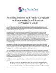 Referring Patients and Family Caregivers to