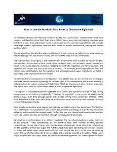 How to Use the Nutrition Facts Panel to Choose the Right Fuel