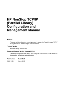 TCP/IP (Parallel Library) Configuration and Management Manual