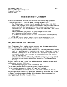 The mission of Judaism