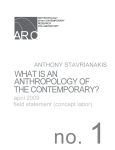 What is an Anthropology of the Contemporary?