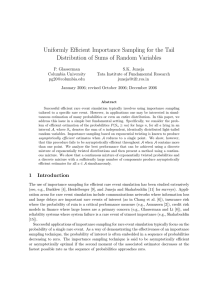 Uniformly Efficient Importance Sampling for the Tail